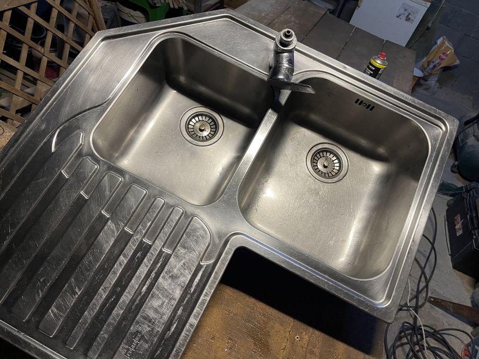 Chiuveta FRANKE dubla pe colt de inox