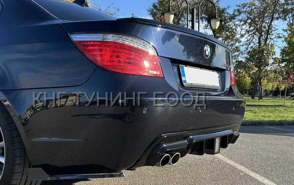 бмв е60 е61 дифузьор с ф1 стоп / добавка за задна броня за bmw e60 e61