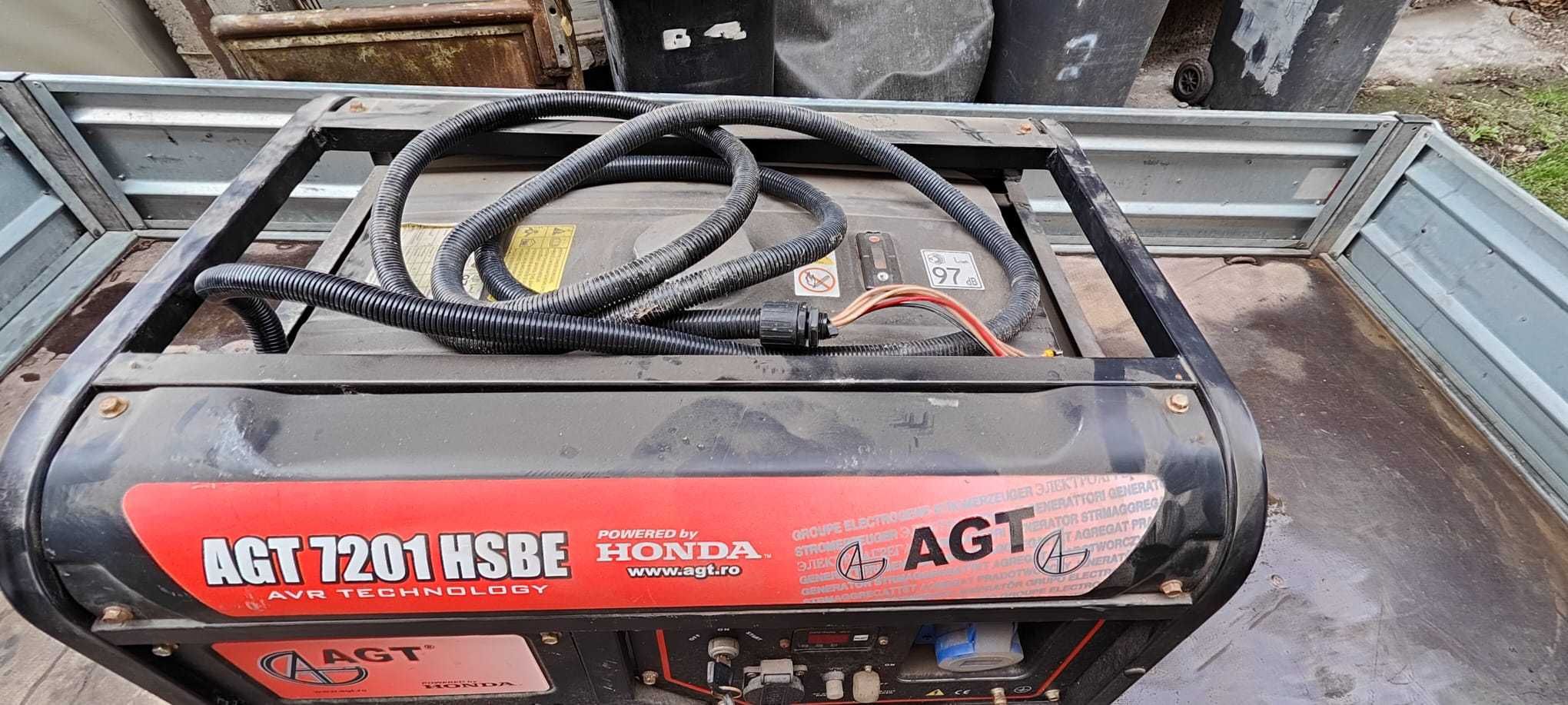 AGT 7201HSBE AT408 Generator curent pornire aut/AVR Honda GX390 6.6kVA