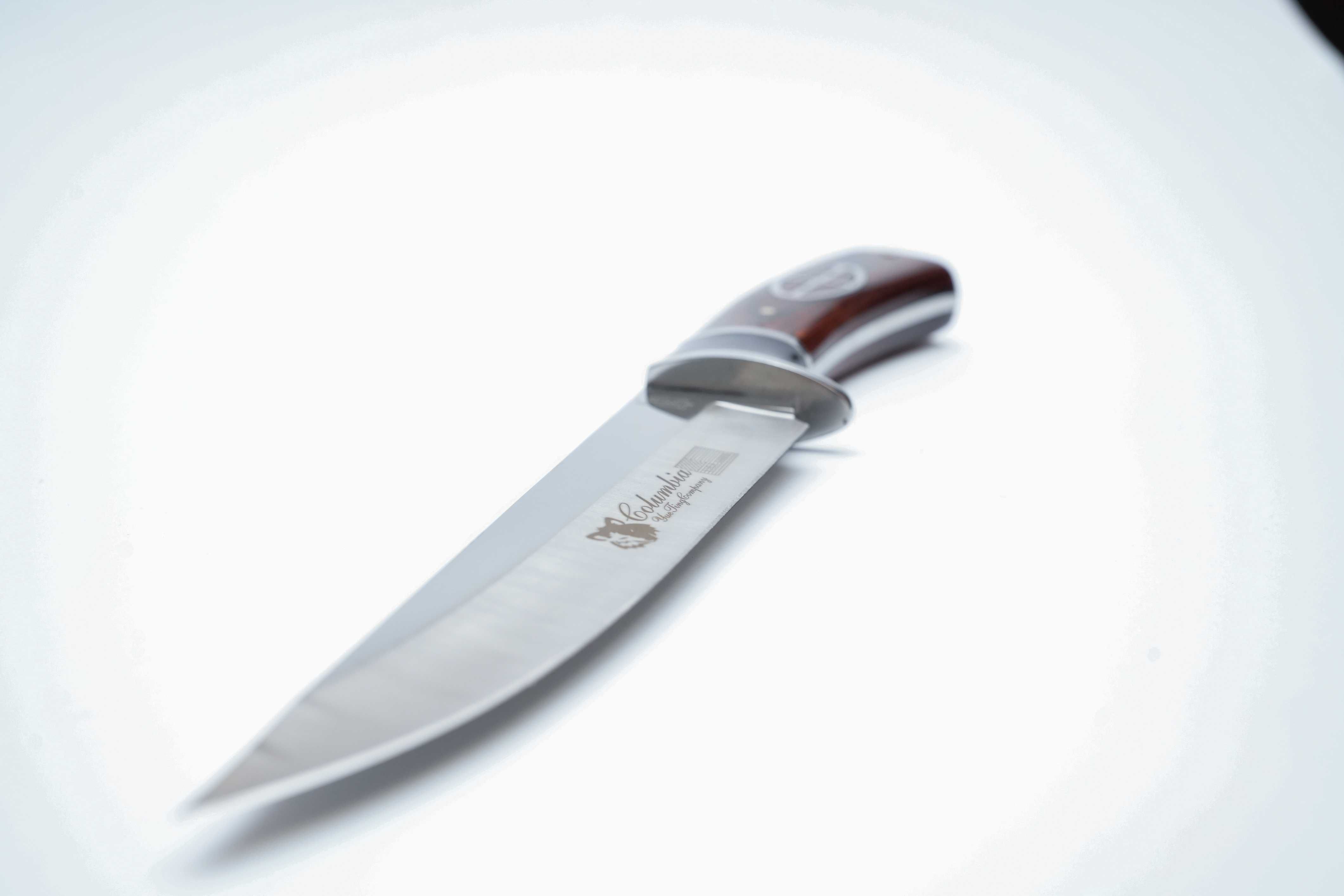 Ловен нож COLUMBIA с келтски кръст + текстилна кания, ножове за гората