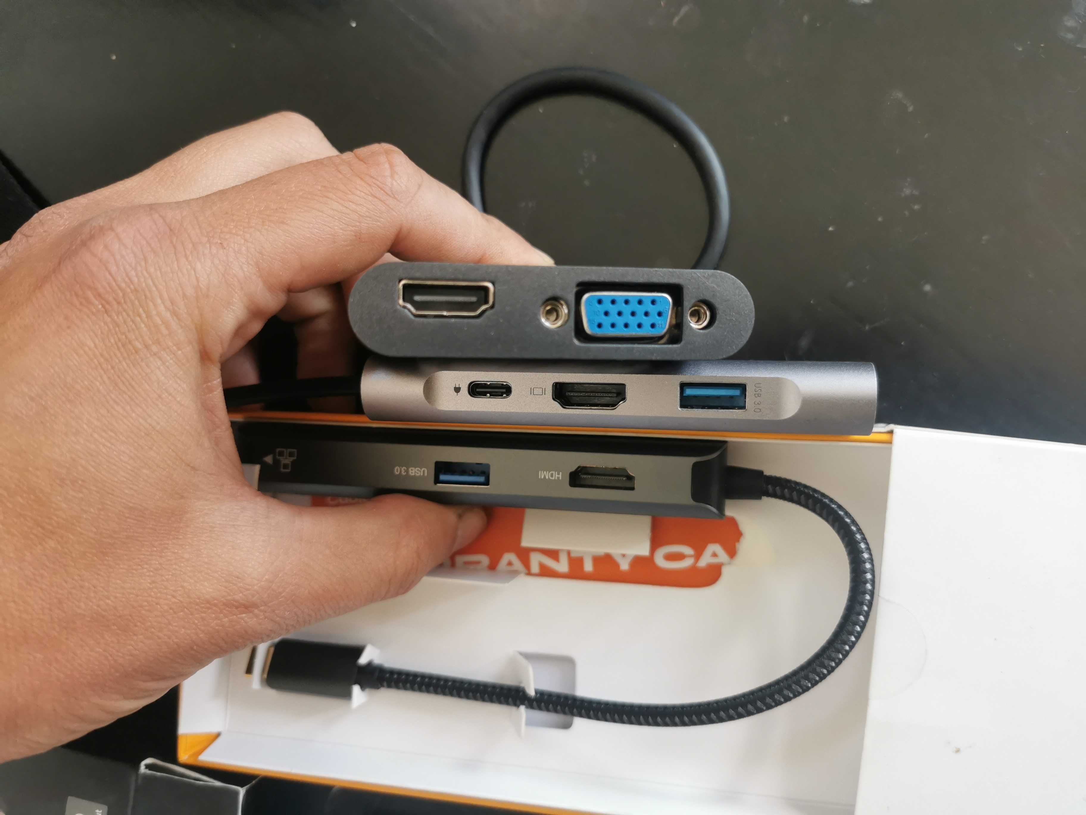 Adaptoare usb c la vga, hdmi, sunet jack, usb hub ethernet macbook