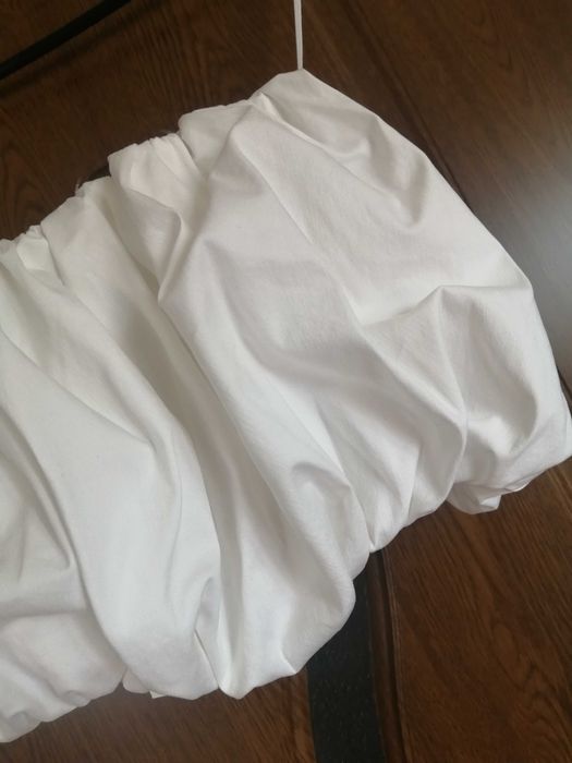 Bustiera alba bufanta ZARA cu eticheta nepurtata masura M top dama