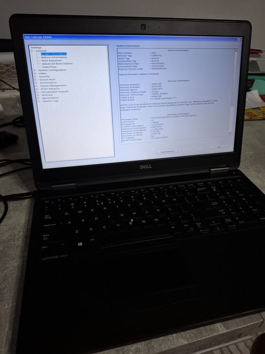 Dell E5550 i5 gen 5
