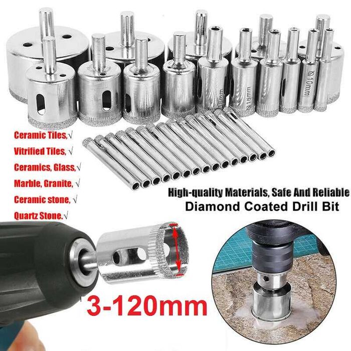 Carote diferite diamantate 3-120mm pt gresie si fainta. Noi ambalate!
