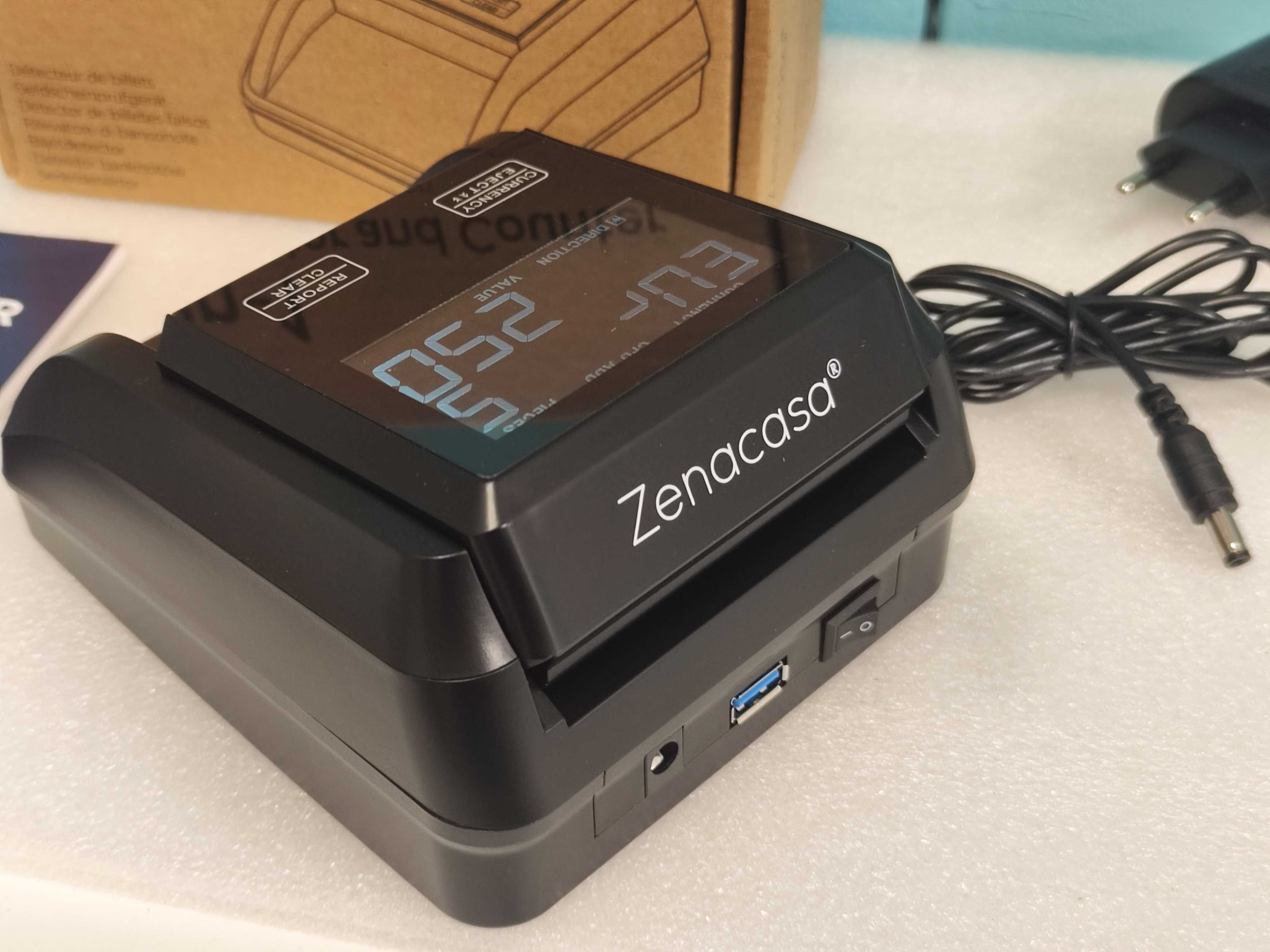 ZENACASA 2-в-1 валидатор и брояч на банкноти с тъчскрийн