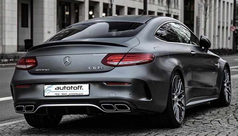 Difuzor bara spate Mercedes C205 Coupe A205 Cabrio C-Class (15-18) Chrome C63 AMG