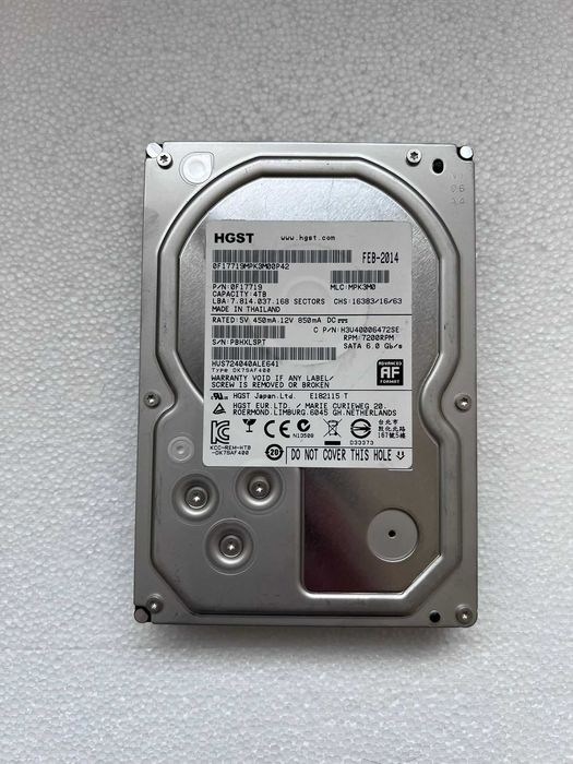 Hard Disk HGST Ultrastar, 4TB SATA3 6Gb/s, 64MB Cache