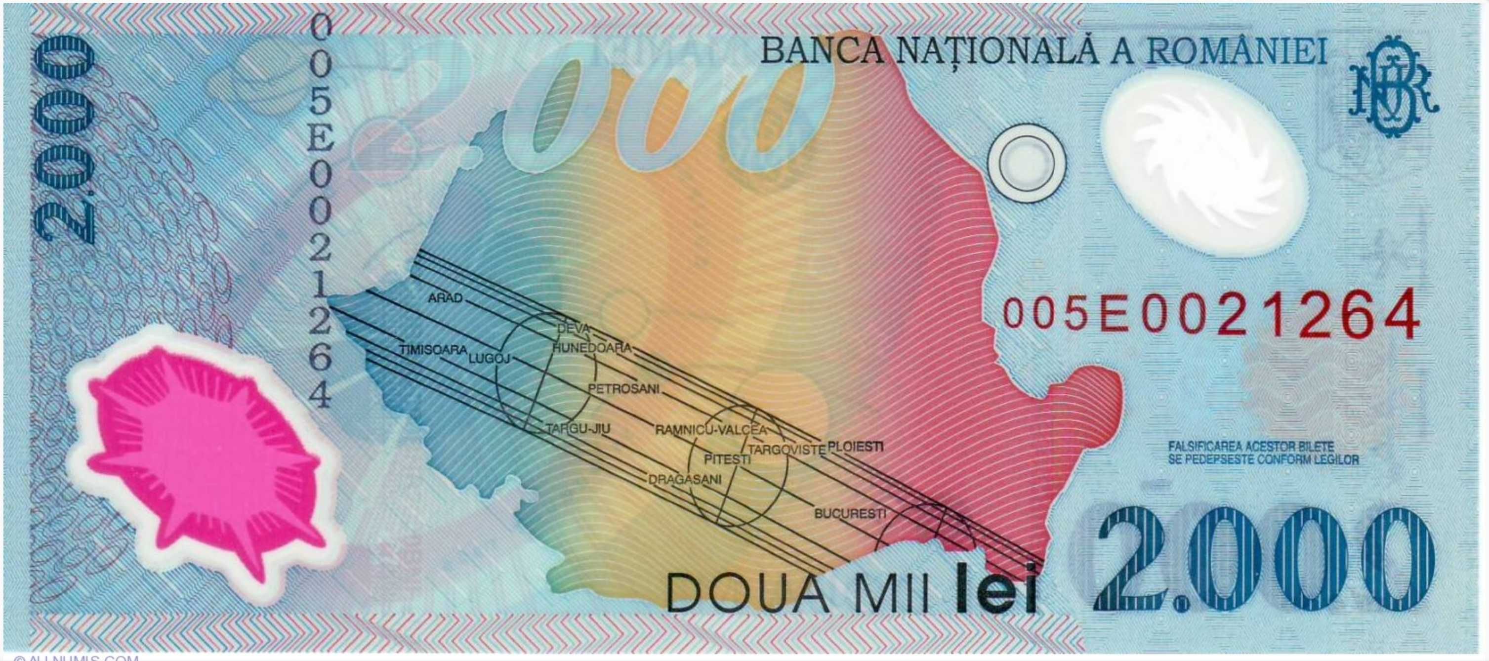 bancnota Emisiunea comemorativa 1999 - Eclipsa totala de soare