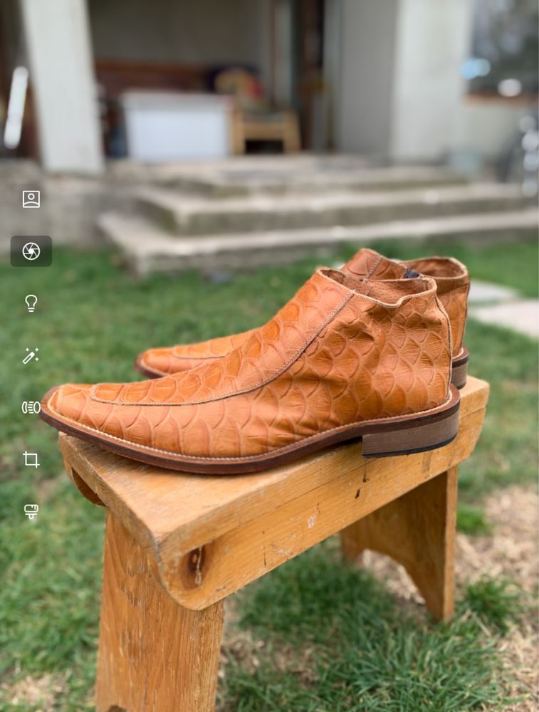 Pantofi piele naturala cu textura