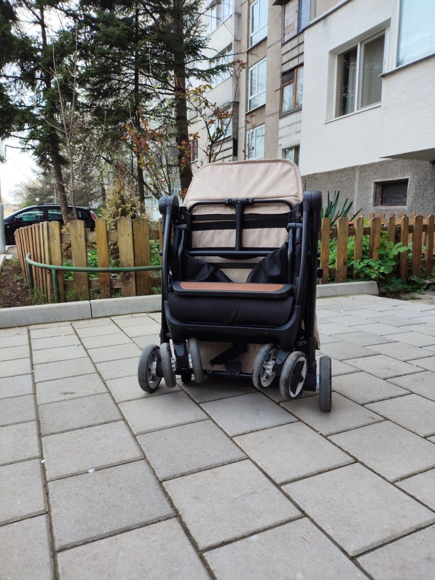 Детска лятна количка Cangaroo Paris в бежов цвят