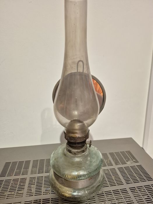 Lampă gaz veche cu sticlă