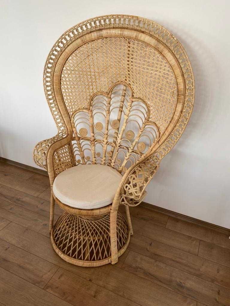 Scaun Scaune ratan natural evenimente, vintage, boho, Peacock chair