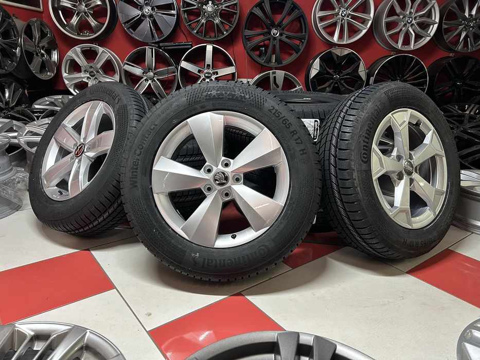 17 цола Джанти с Зимни Гуми 215/65/17 Audi Q3 VW Tiguan Skoda Kodiaq
