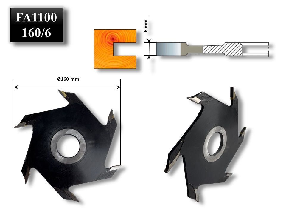 Freza Falt, Uluc, Nut pentru Tâmplărie Lemn - 160 x 5 > 25 mm Vidia