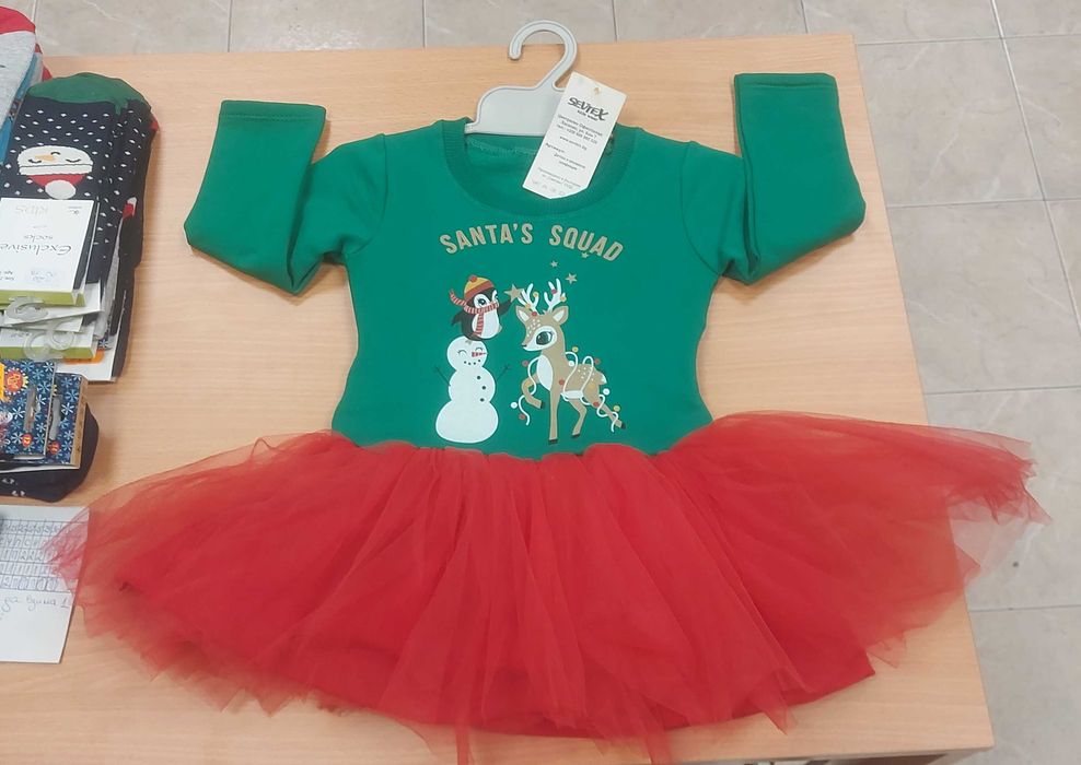 Коледна рокля размер 80 и 86