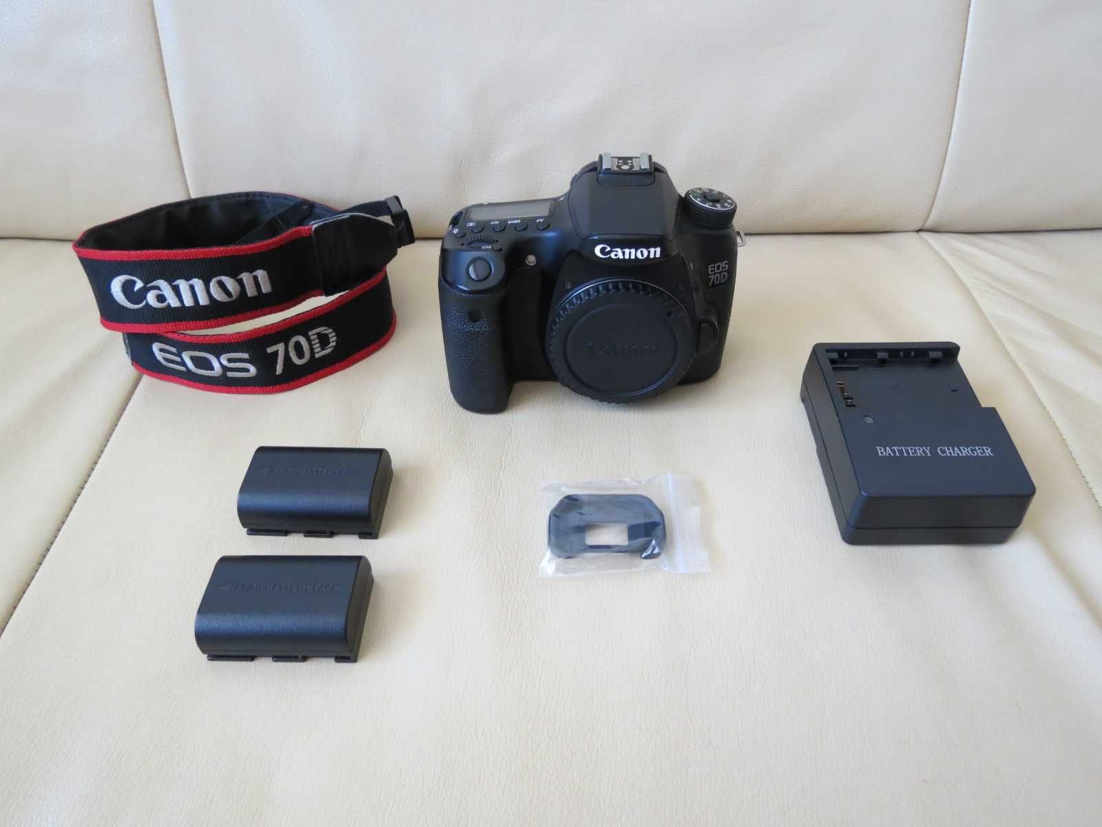 Aparat Foto DSLR Canon EOS 70D Body + 2 baterii