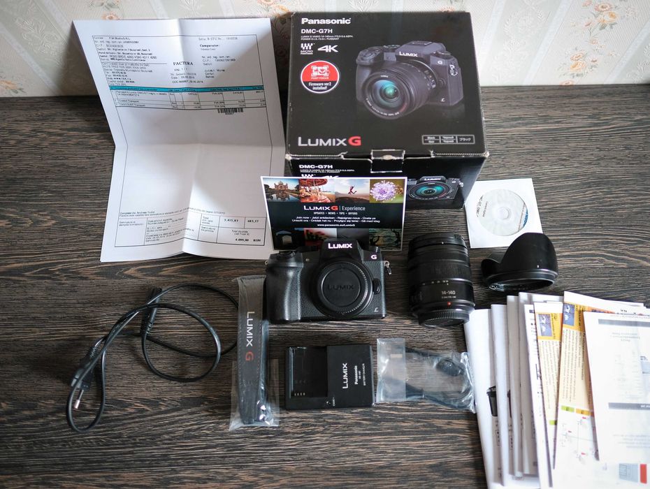 Panasonic LUMIX G7  mirrorless, 4K + Kit 14-42mm la cutie