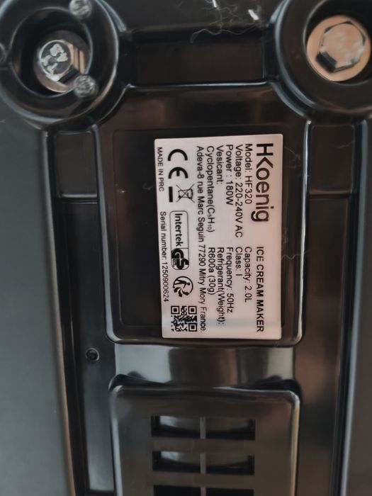 Aparat de preparat inghetata profesional, H.Koenig, HF320 cu compresor