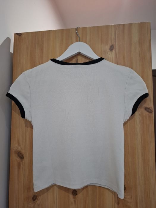 Бяла тениска с принт H&M