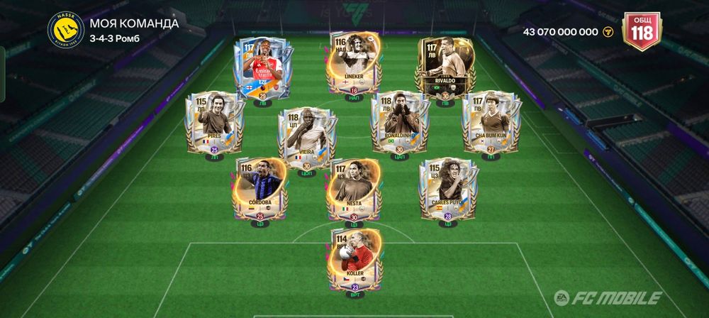 Аккаунт FC Mobile