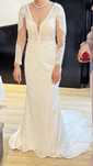 Rochie de mireasă tip sirenă, ivory, impecabilă
