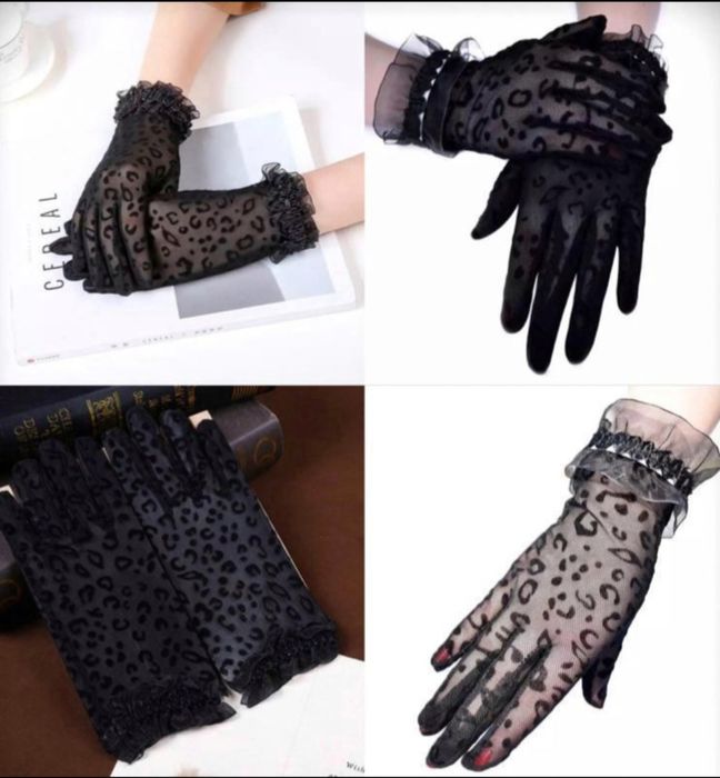 Перчатки ажурные карнавальные