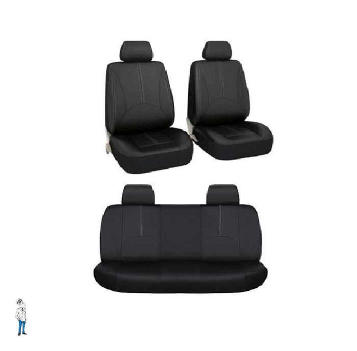 Кожена тапицерия за автомобил, универсален, комплект калъфи за кола