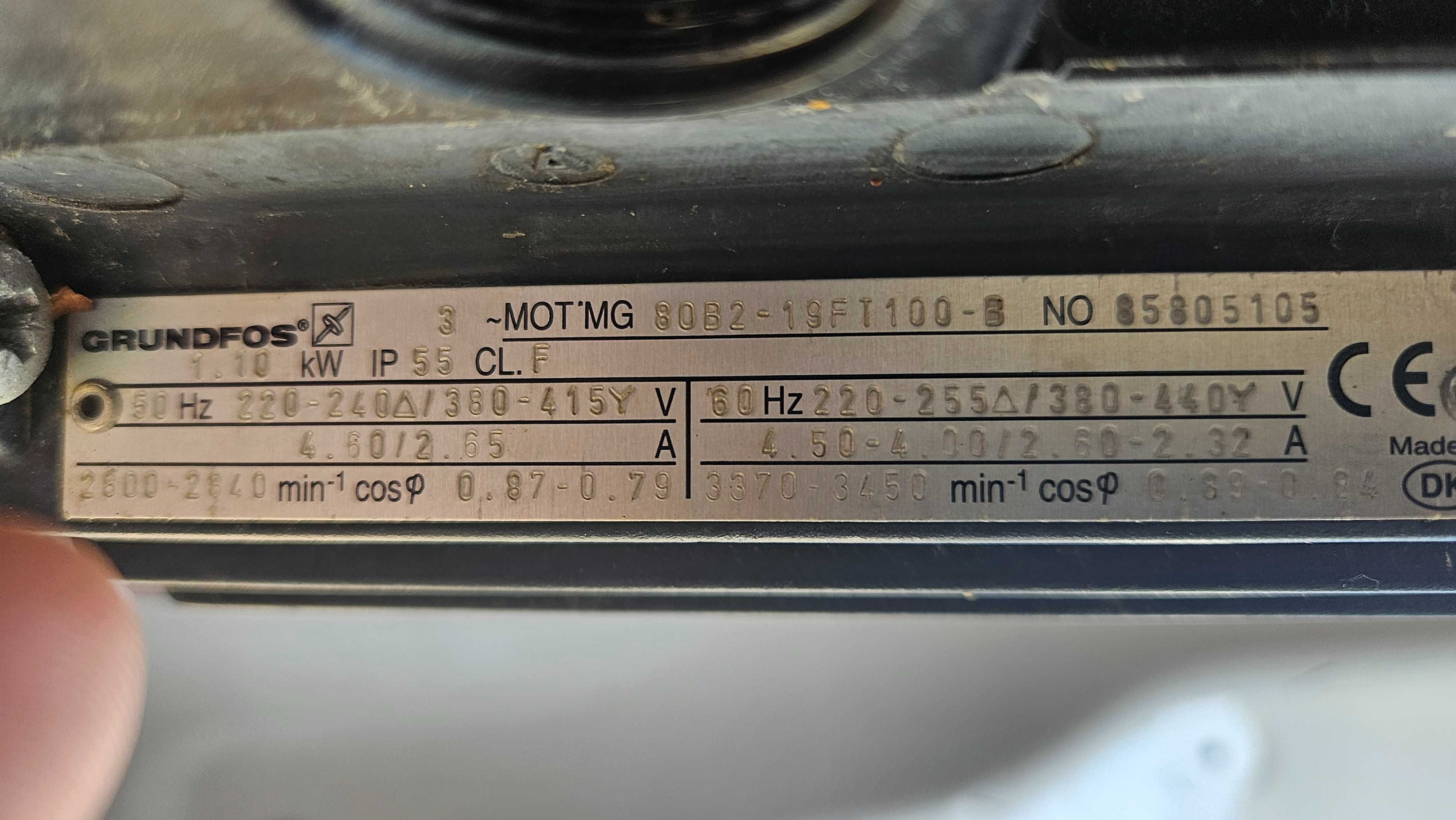Pompa verticală inox Grundfos CRN2-110, 2.5 m³/h, H=68m, 220/380V