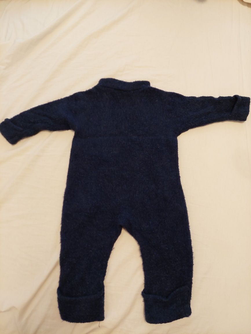 Salopeta/overall Johannis lana fleece bleumarin