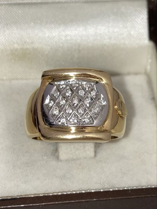 Inel aur 18kt.cu,diamante 0.10ct