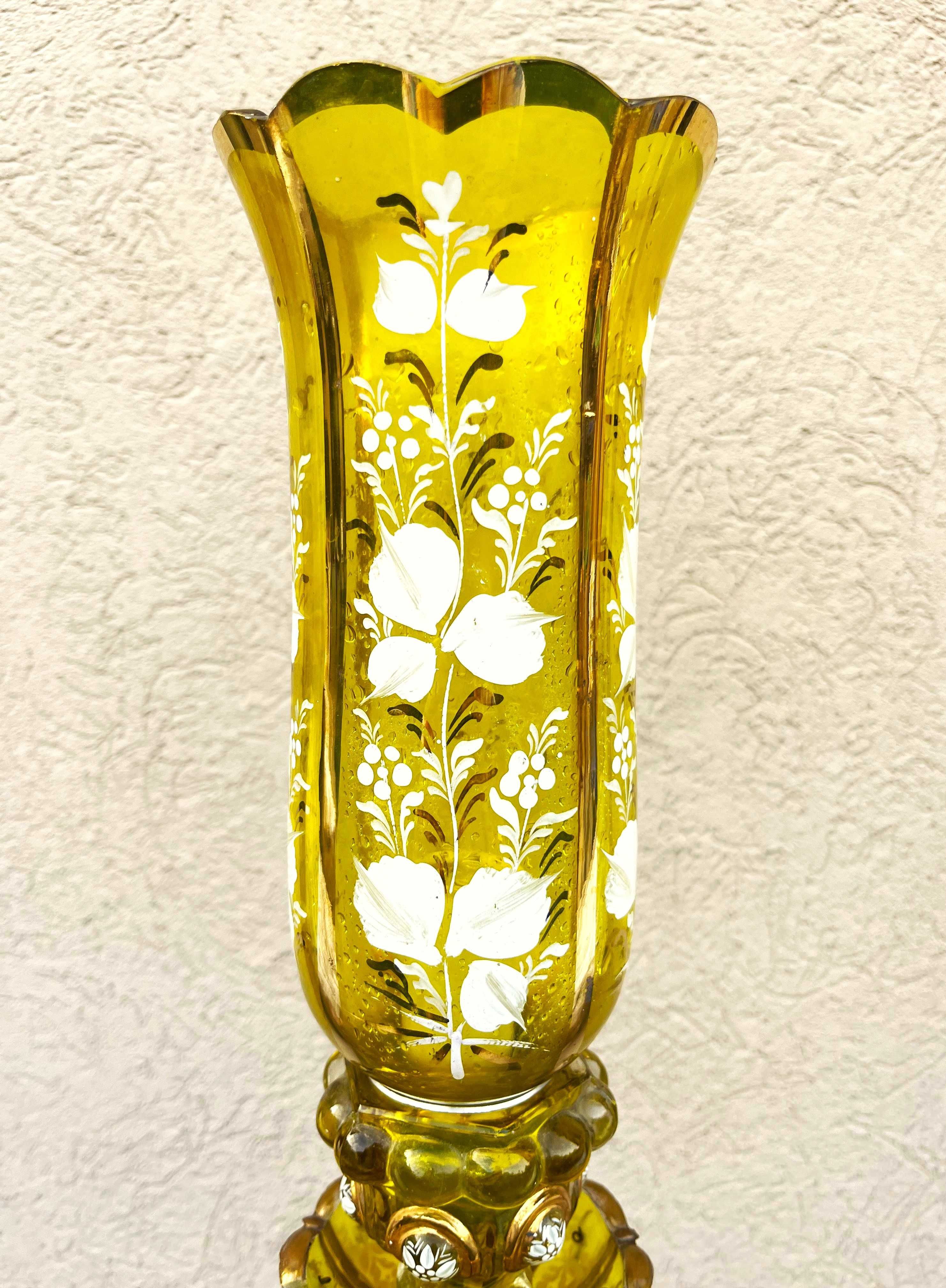 Eleganta lampa Bohemia-arta manuala-aur 24 kt-cristale