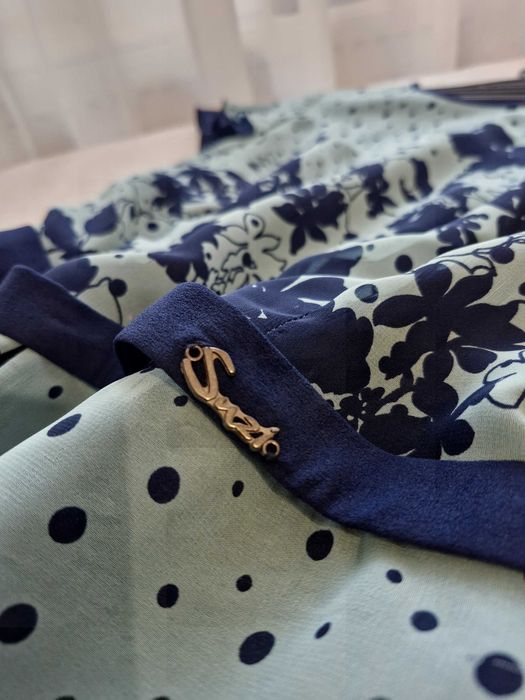 Eлегантна бюджетна лятна рокля за- тимно син, 46 размер