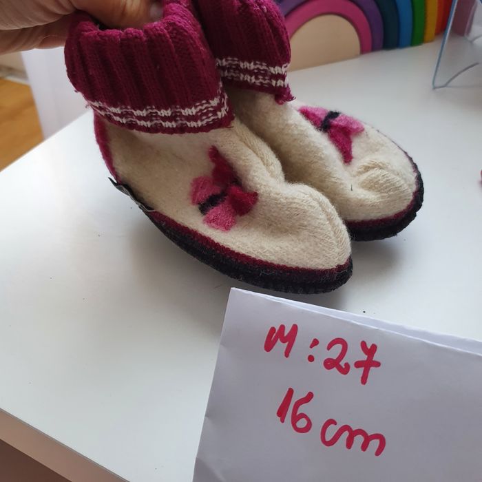 Papuci lana interior marimea 27