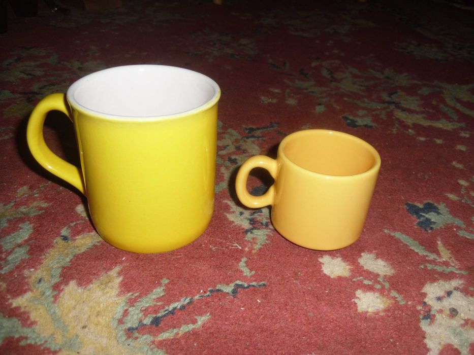 set 12 buc .cesti mari si mici ,ceramica colorata