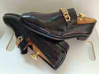 Pantofi loafer 42 bit premium ZIGN NOI piele naturala embosata