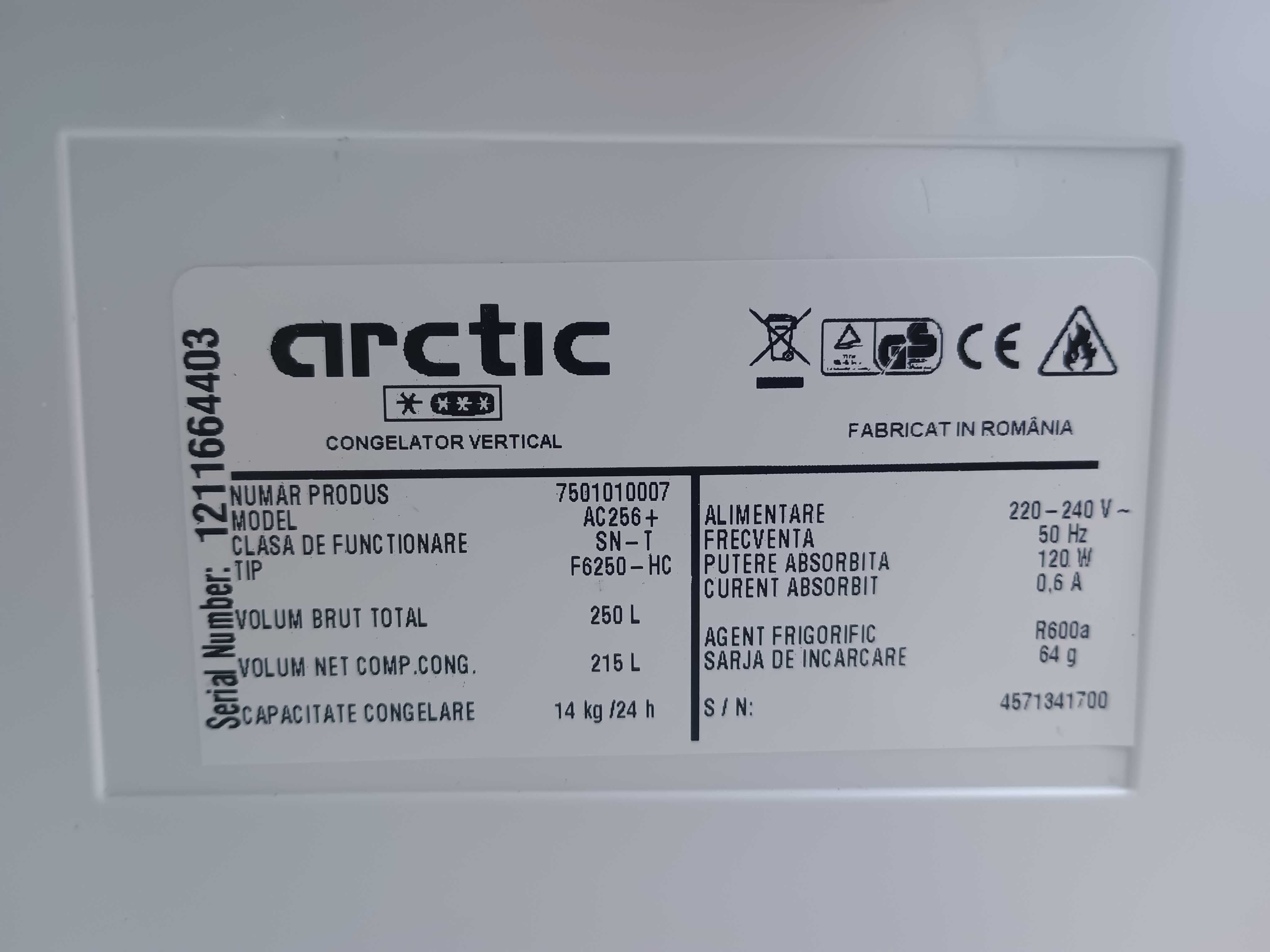 Congelator  Vertical Artic 6 sertare