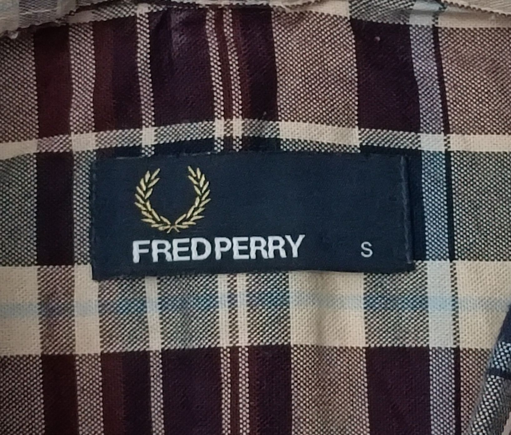 Fred Perry оригинална риза S памучна дълъг ръкав