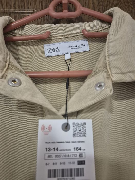 Zara къса риза с копчета, с лиосел, S размер или 164см