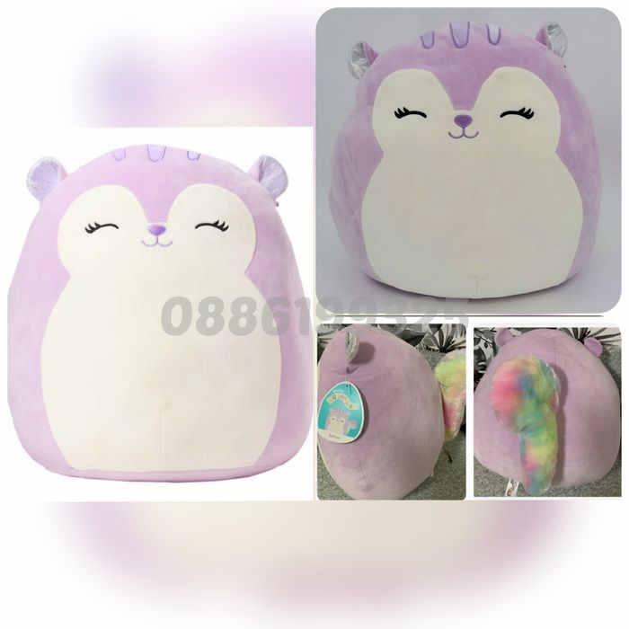 Голяма плюшена играчка Скуиши Възглавница Пуф Спайдърмен, Коте, Бухал