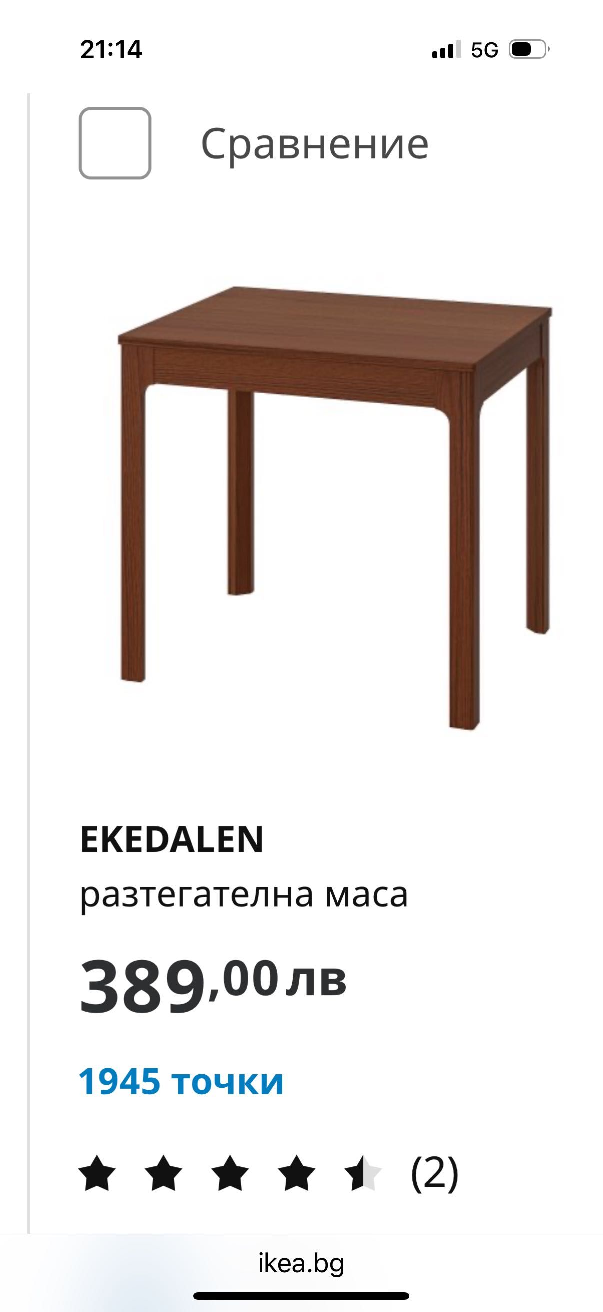 Маса трапезна разтегателна Икеа