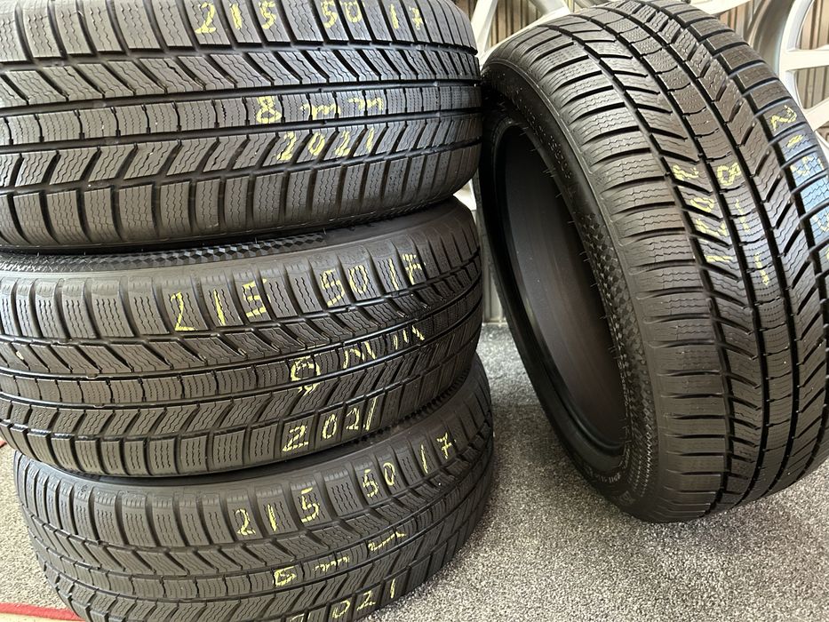 8 броя Зимни Гуми 215/50/17 Continental и Firestone