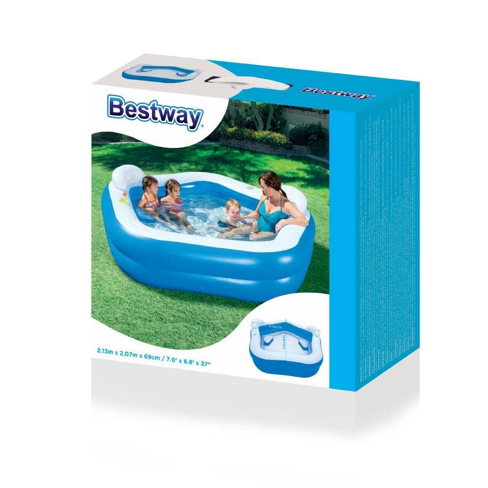 Басейн семеен BESTWAY с възглавничкинадуваем 213 x 207 х 69 см