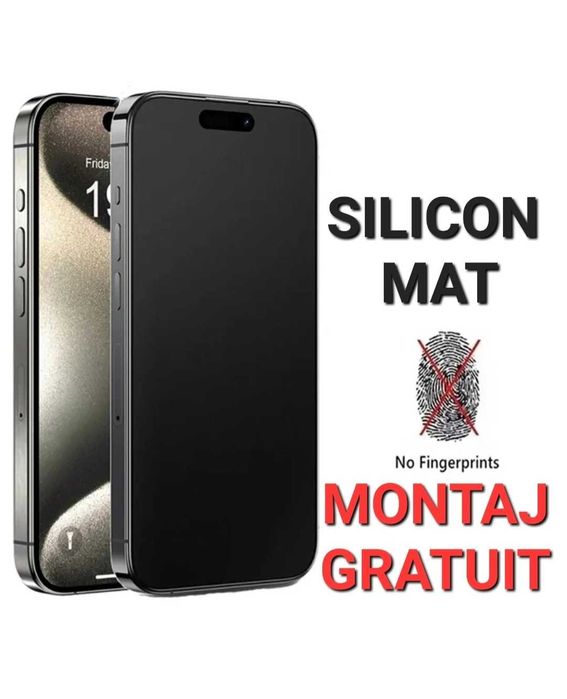 Folie Silicon Mat iPhone 15 / 16 Pro / Pro Max / Plus / Mini