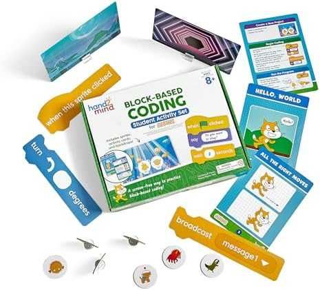 Нов Комплект за програмиране Scratch за деца 8+ – 87 части, 16 задачи