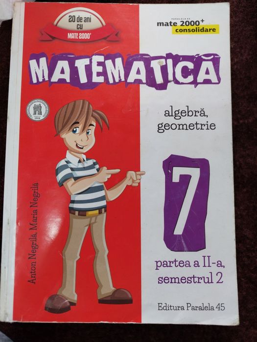Vand carti de matematica clasa a 7-ea si a 8-a