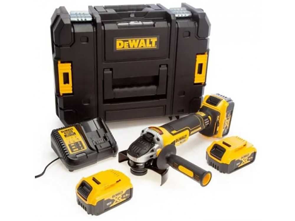 Ъглошлайф акумулаторен DeWALT DCG405P3, 18V, 3x5Ah, 125 мм, безчетков