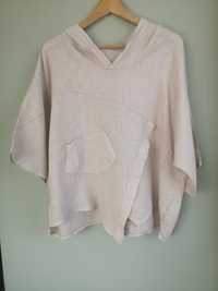 Ленена блуза с качулка размер L