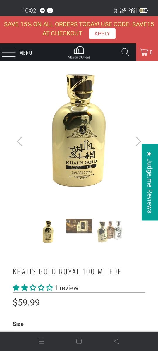 Parfum Royal Gold khalis