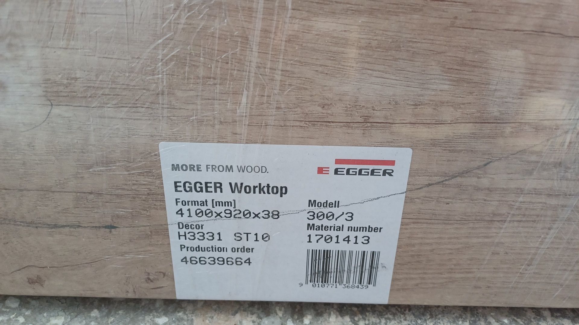Blat egger lemn Stejar Nebraska natur, 850 x 920 x 38 mm + cadou