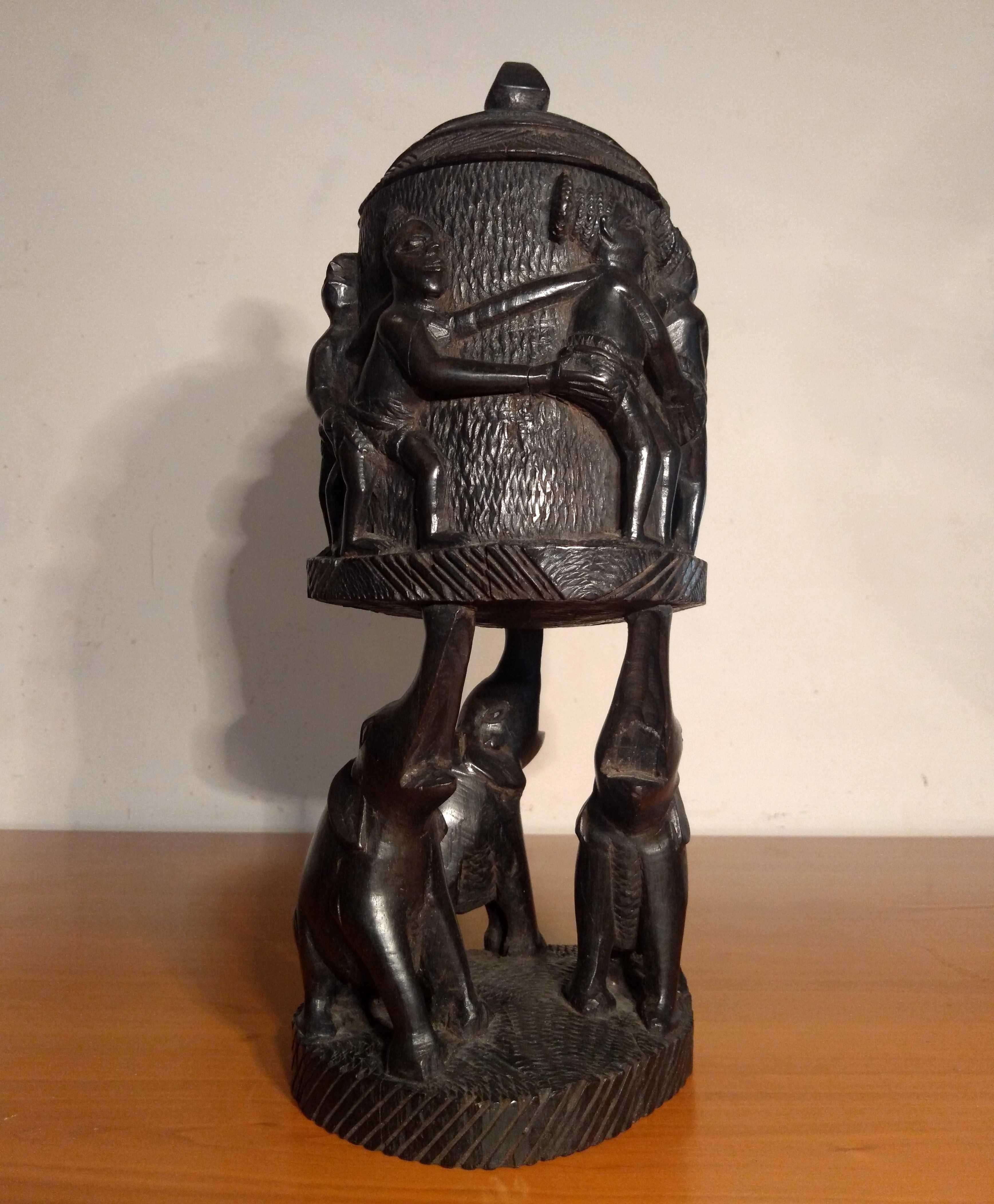 Statueta tribala africana Yoruba |abanos sculptat| Veche si RARA